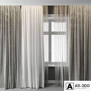 Curtains with window