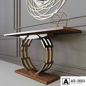 Rounded Console & Mirror set