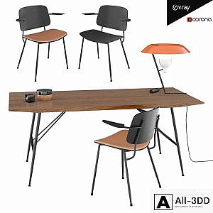 Set Soborg armchair table