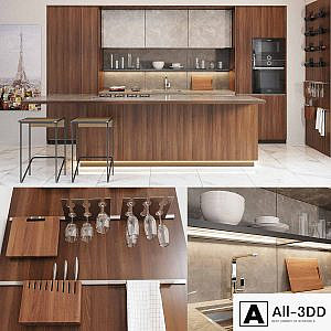 Cocina Gamadecor roble torrefacto
