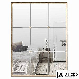 Windowpane Reflections Contemporary Wall Mirror PGN2607