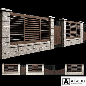 Fence with gates and wicket 2