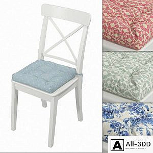 Ikea Ingolf's chair with a pillow (Ornament 02)