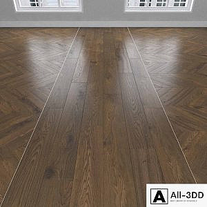 Parquet earthy oak, 3 species: herringbone, linear, chevron.