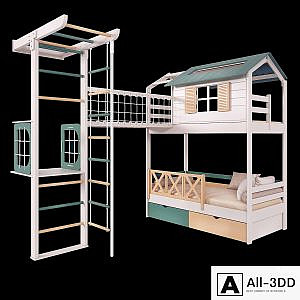 Baby bed and playground