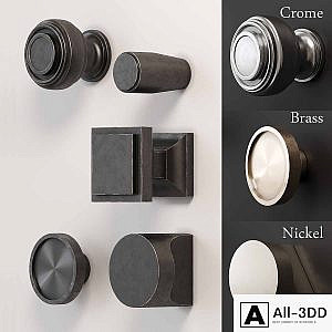 A set of furniture handles (buttons)