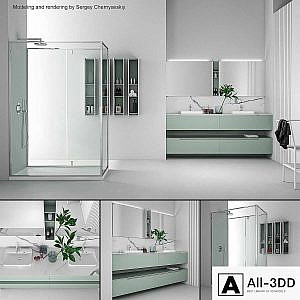 Bathroom furniture set Gold