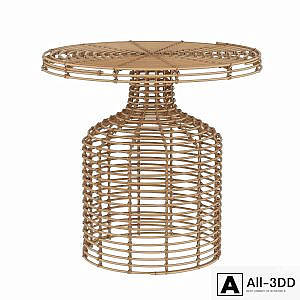 House doctor rattan side table nature