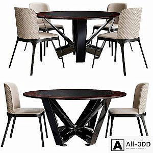 Dining table Cattelan Italia Milano Skorpio Round Ker-Wood