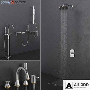 GROHE bath and shower faucets | Grandera Gold set 27