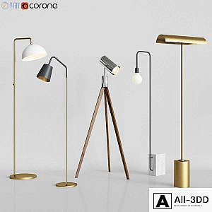 CB2 - 5 Floor Lamps Set 3