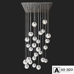 Bocci led crystal glass ball 26 designed by omer arbel in 2005
