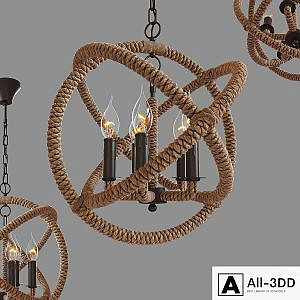 Tomshine Pendant Lights rope 5 Rope LOFT1194-5