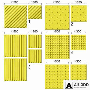 Tactile tiles for disabled