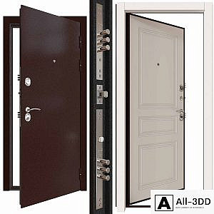 Metal entrance door