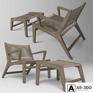 Basso chair with footrest. La Forma (Julia Grup)