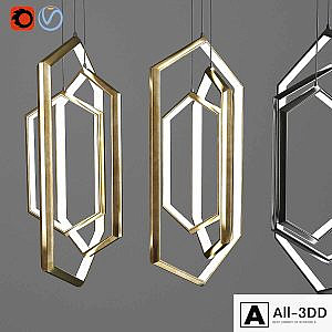 Hexagon Geometric Modern Chandelier LED Light Fixture