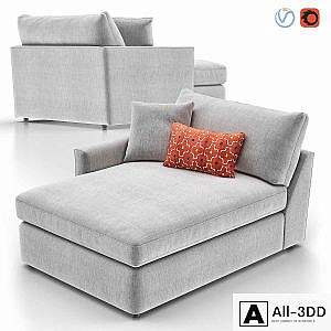 LOUNGE II PETITE Outdoor Upholstered Chaise