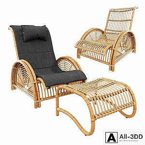 Paris Chair and Foot Stool