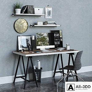 Workplace desk ikea LINNMON / ODWALD 2