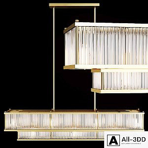 Restoration Hardware MARAIS LINEAR CHANDELIER 48 Brass