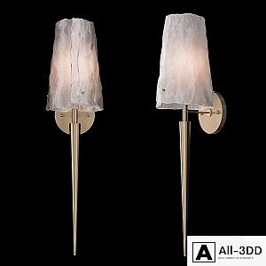 John Richard Coffee Bronze Torch Sconce