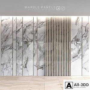 Marble panels with planks