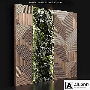 Wooden panels and vertical garden 2