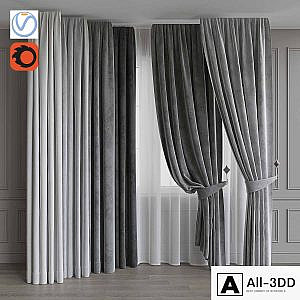 A set of curtains from velvet 36. Gray range