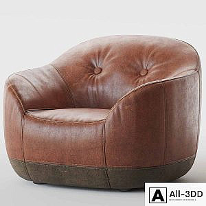 Armchair, Natuzzi, Furrow