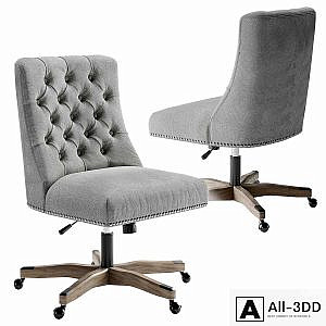 Linon Home Décor Honor Light Gray Office Chair, Gray