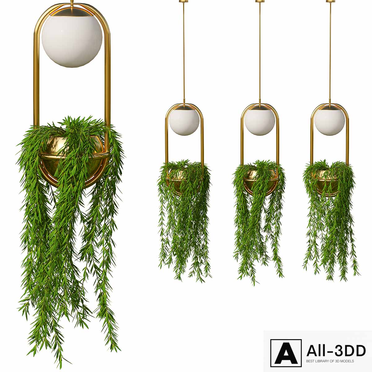 Plant pendant modern interior 3D model Plant pendant