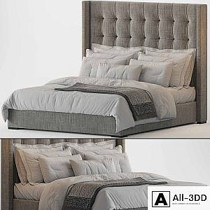 RH Modena Non Tufted Shelter Fabric Platform Bed
