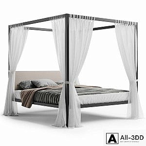 Zanotta milleunanotte bed black