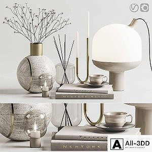 Decoration Set 001-Hauri Candleholder Arche Collection Curiosity objects