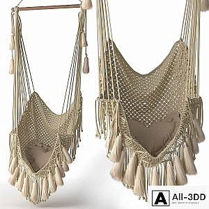 Hammock chair outboard with fringe
