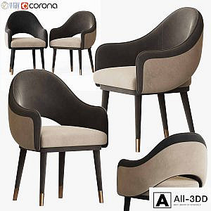 Black and White Dining Armchair Armrest