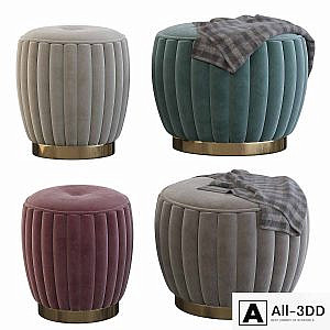 Velvet pouf