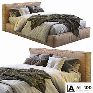 Flexteam Leather bed SLIM ONE