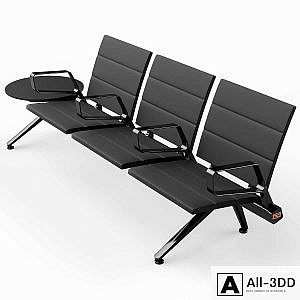 Poltrona Frau Flair Airport Seating System Black
