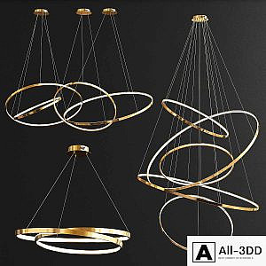 Collection ring chandeliers