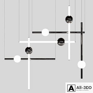 Lee Broom ORION TUBE LIGHT POLISHED GUNMETAL