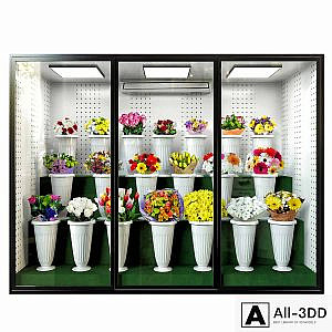 Refrigerated display for flowers