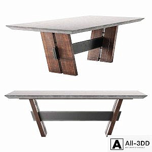 Bonham Dining Table in Dark Gray