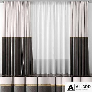 Curtains baked milk and brown 50/50
