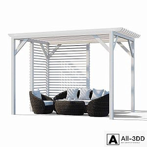Pergola with garden furniture Avela