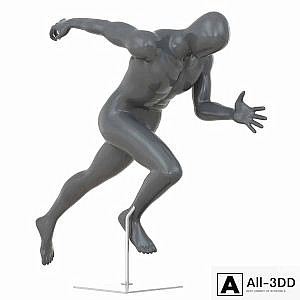 Faceless running mannequin 79