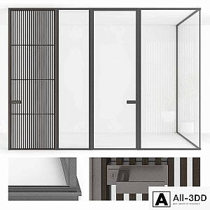 Stained-glass doors Rimadesio Spazio (Sail, Zen)