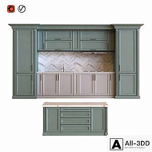 kitchen set 007 lowpoly