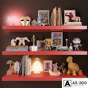 Boy's Room Set Of Toys